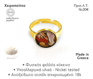 NOEMA NJ40013 RING RED FENNEL STEEL