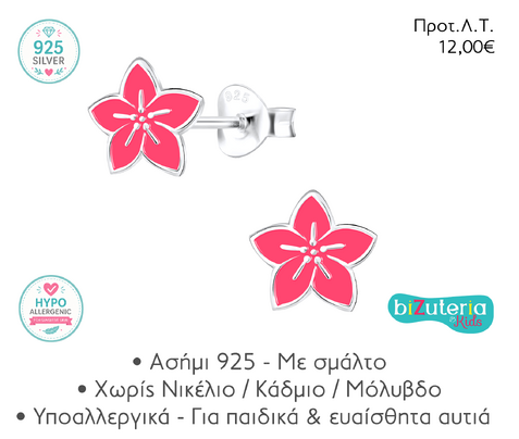 BK10012694 SILVER FLOWER STUD EARRINGS