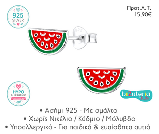 BK10012773 WATERMELON STUD EARRINGS